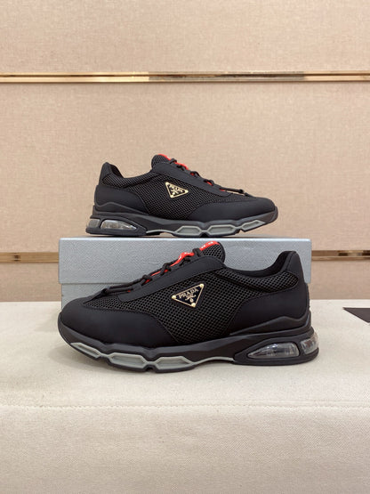 Prada Men's Leather Mesh Sneakers – New Collection