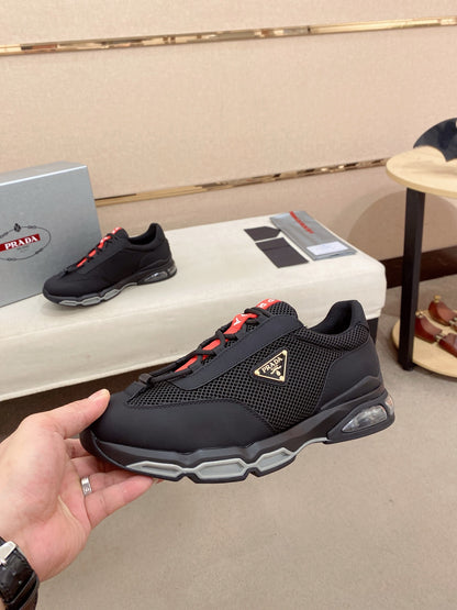 Prada Men's Leather Mesh Sneakers – New Collection