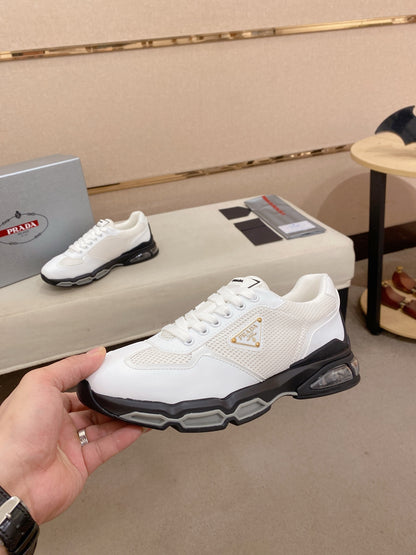 Prada Men's Leather Mesh Sneakers – New Collection