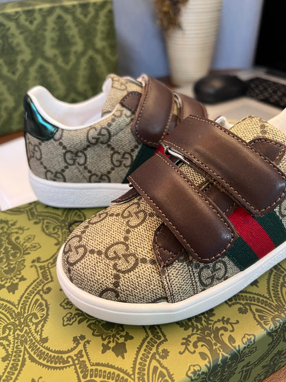 Gucci Kids Sheepskin-Lined Sneakers