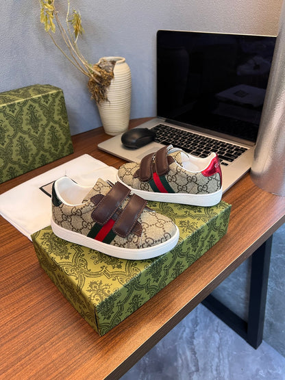 Gucci Kids Sheepskin-Lined Sneakers