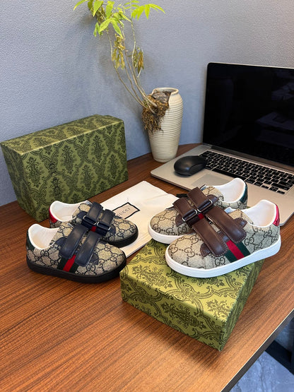 Gucci Kids Sheepskin-Lined Sneakers