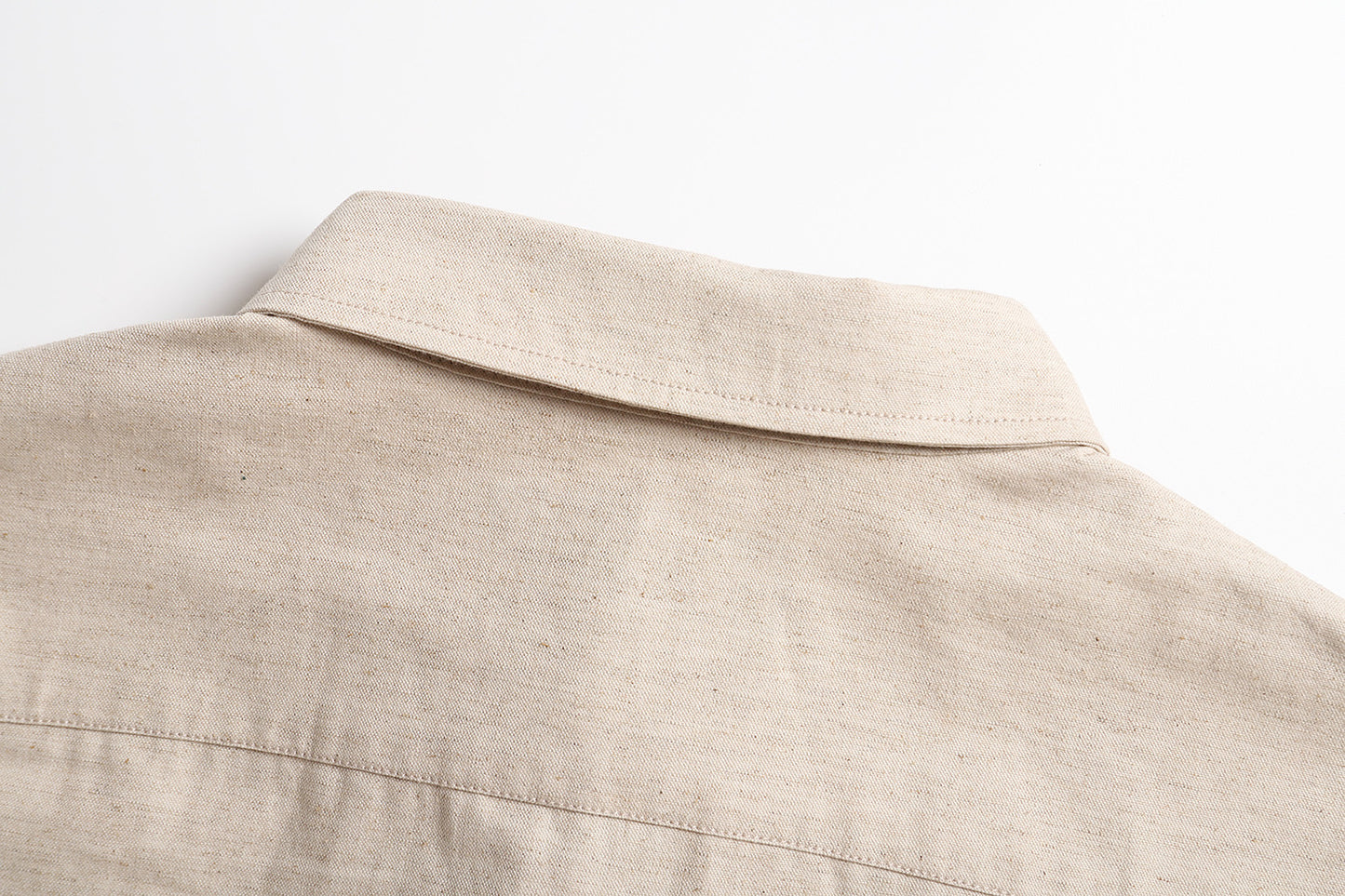 Prada Linen-Cotton Triangle Logo Long-Sleeve Shirt – 25SS