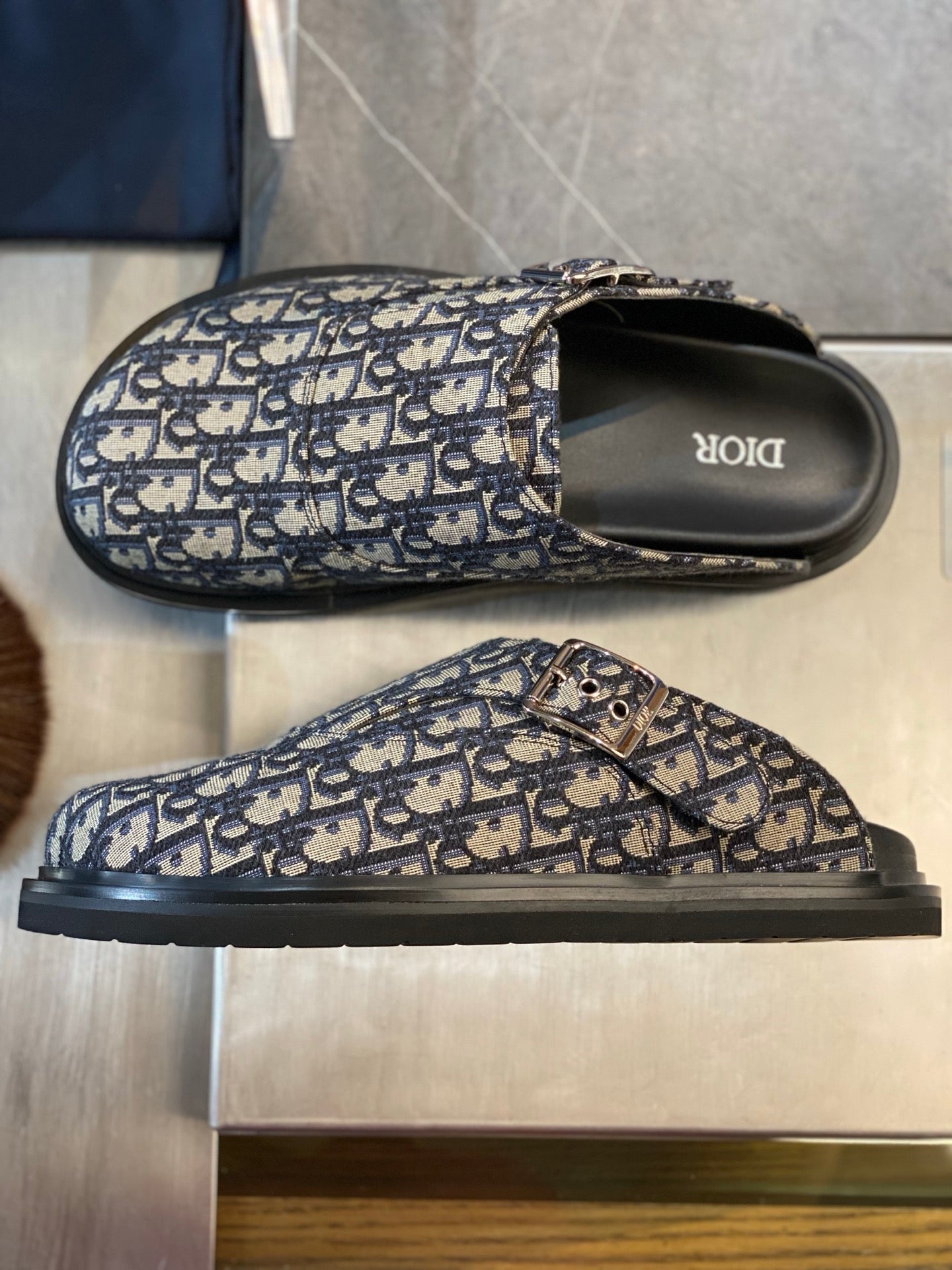 Dior Aqua Oblique Men's Mules