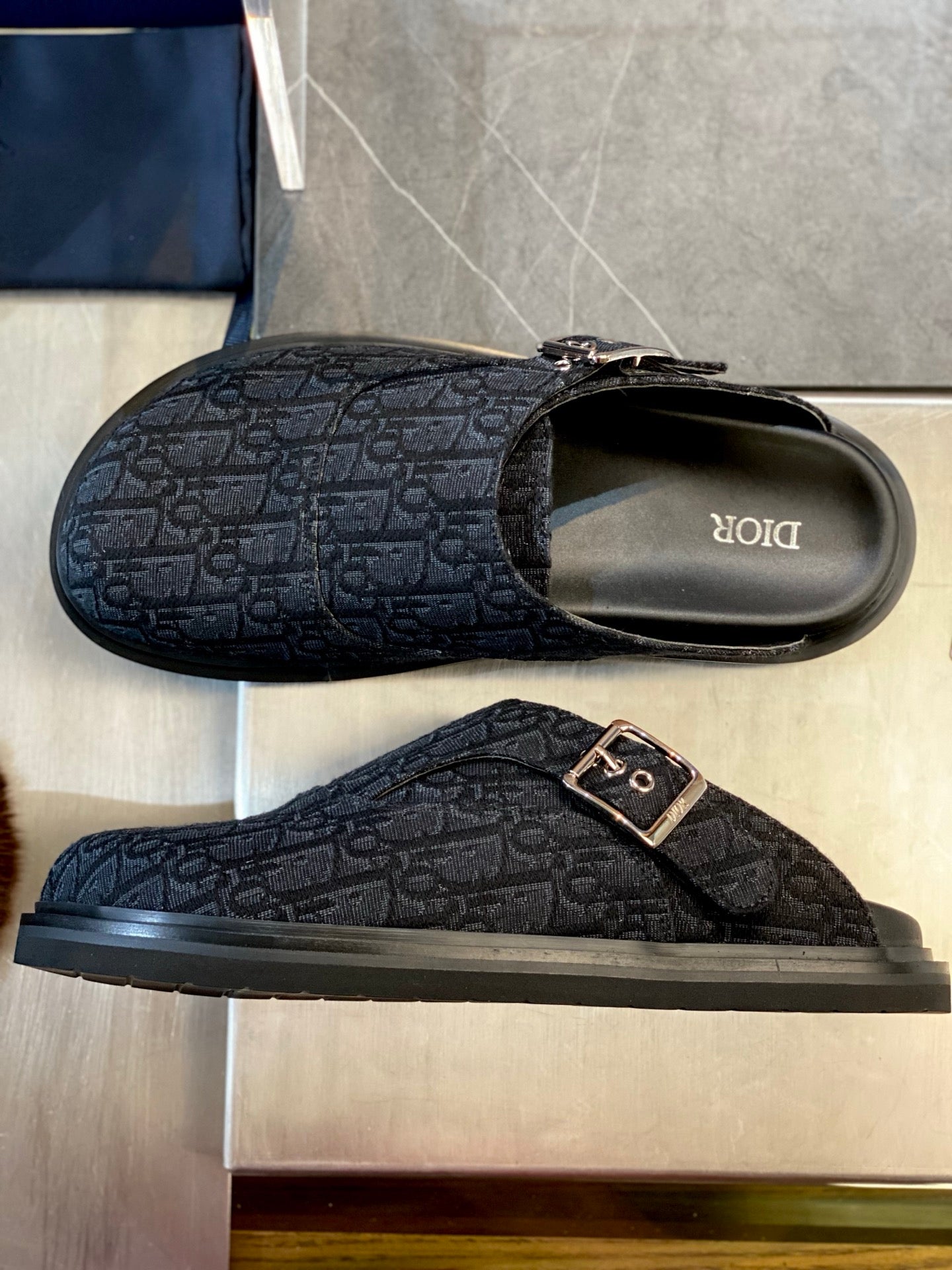 Dior Aqua Oblique Men's Mules