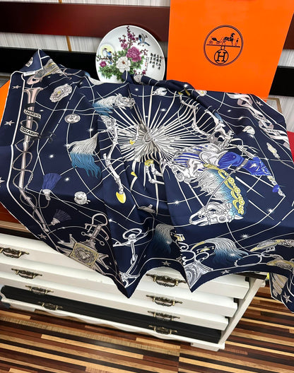 Hermès Star Chorus 90 Silk Scarf