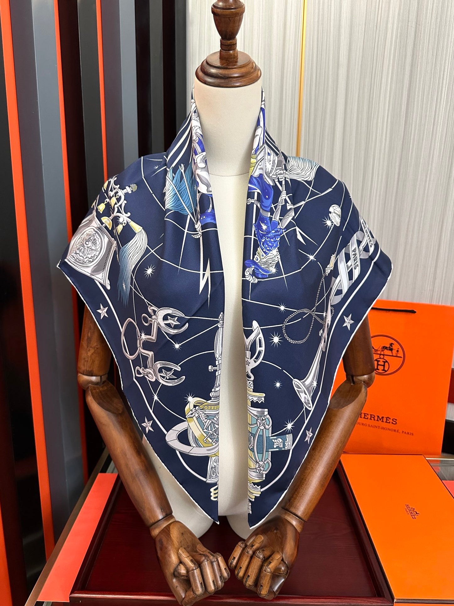 Hermès Star Chorus 90 Silk Scarf
