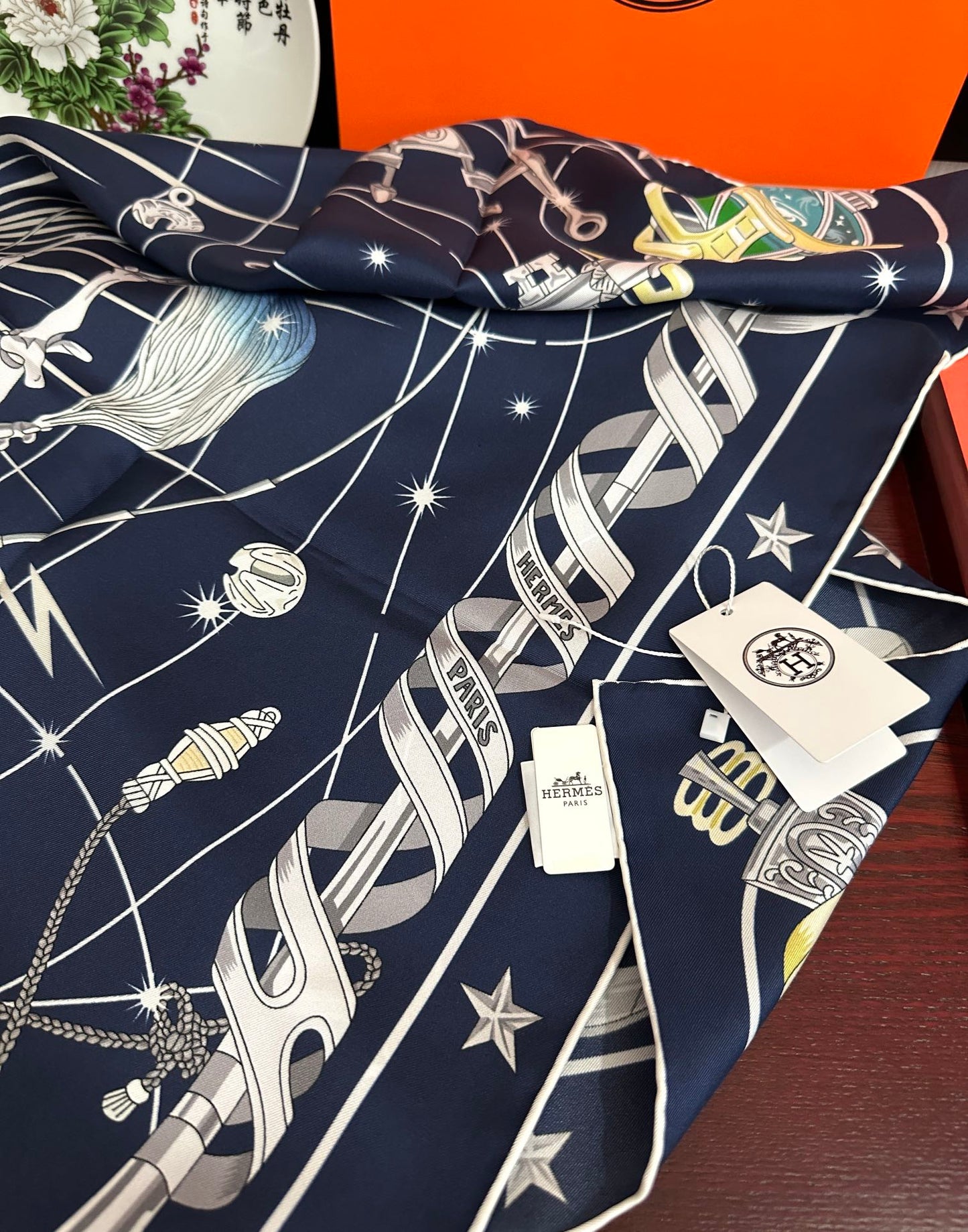 Hermès Star Chorus 90 Silk Scarf