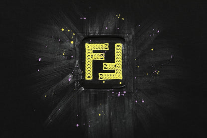 Fendi Embroidered Double F Logo Inkjet T-Shirt – 2025SS