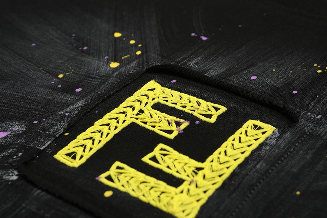 Fendi Embroidered Double F Logo Inkjet T-Shirt – 2025SS