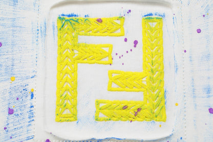 Fendi Embroidered Double F Logo Inkjet T-Shirt – 2025SS