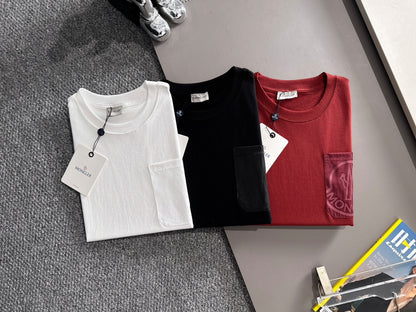 Moncler Woven Pocket Embroidery Logo T-Shirt – 2025SS