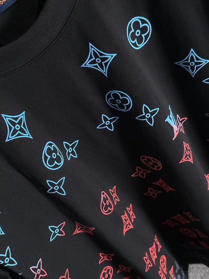 Louis Vuitton Gradient Flocked Clover Logo T-Shirt – 2025SS