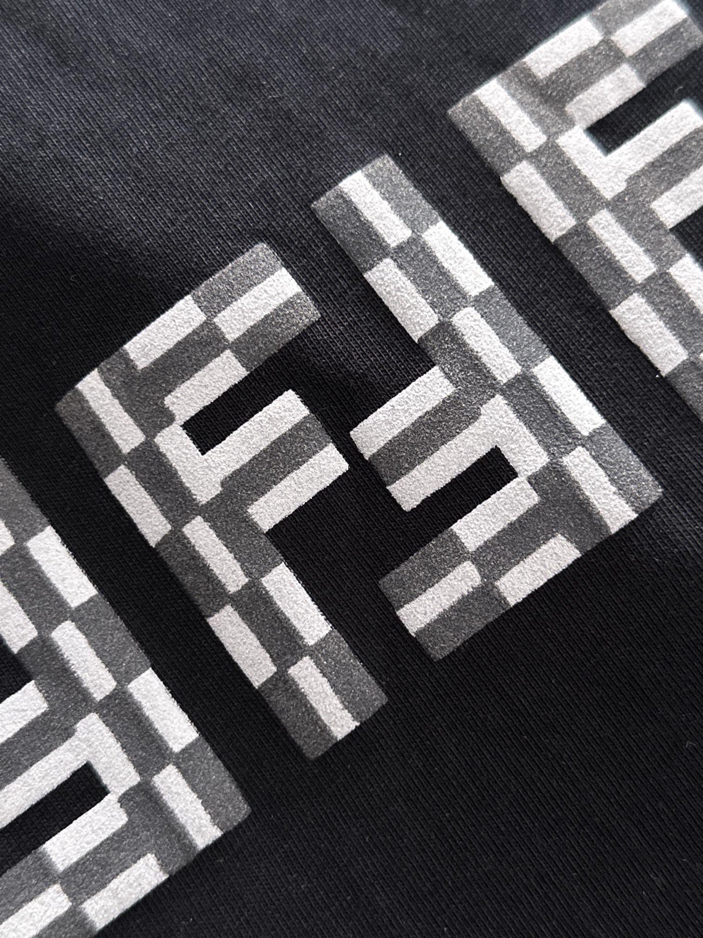 Fendi Flocked Double F Logo Zipper Pocket T-Shirt – 2025SS