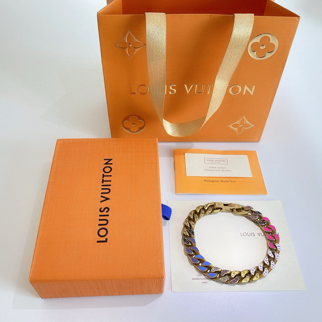 Louis Vuitton Chain Links Patches Monogram Bracelet – 2020 Autumn/Winter Collection