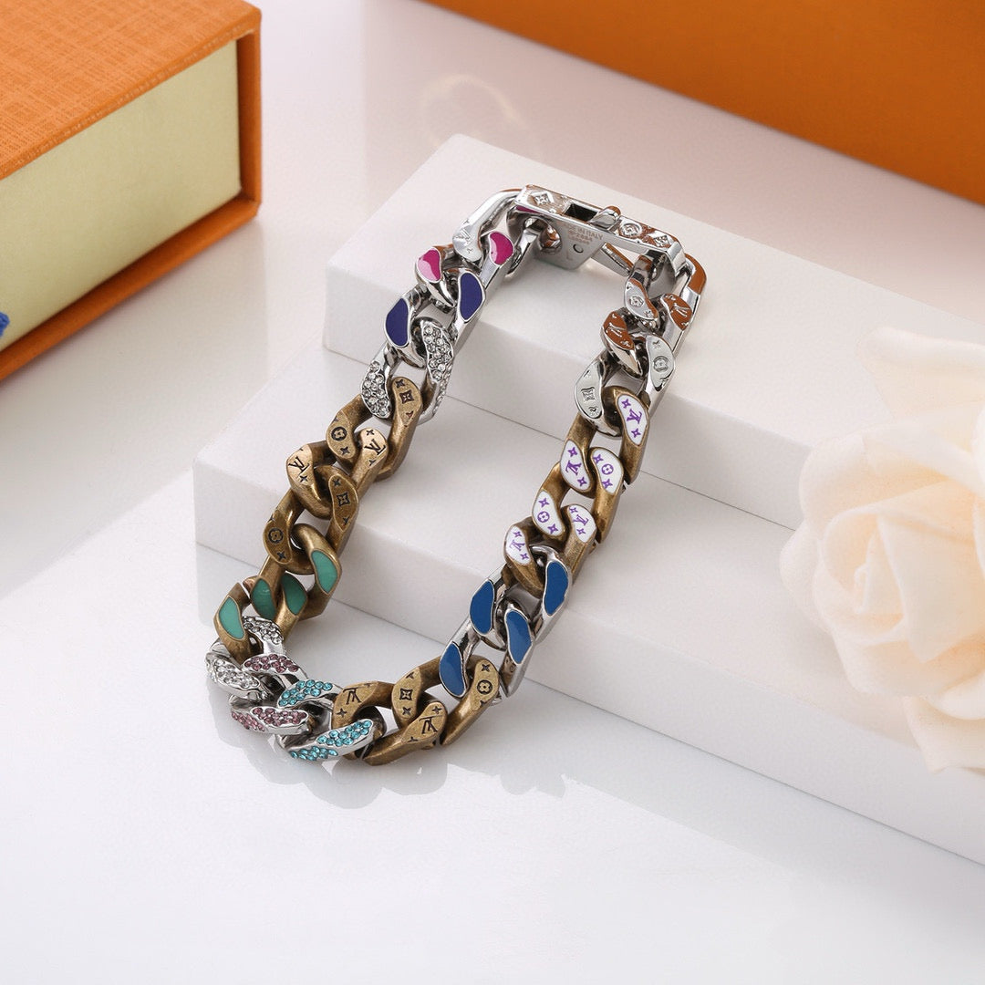 Louis Vuitton Chain Links Patches Monogram Bracelet – 2020 Autumn/Winter Collection