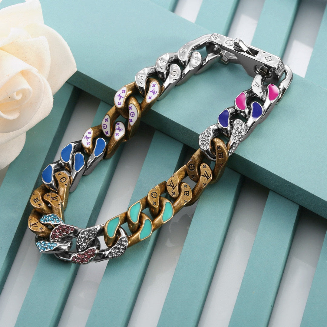 Louis Vuitton Chain Links Patches Monogram Bracelet – 2020 Autumn/Winter Collection
