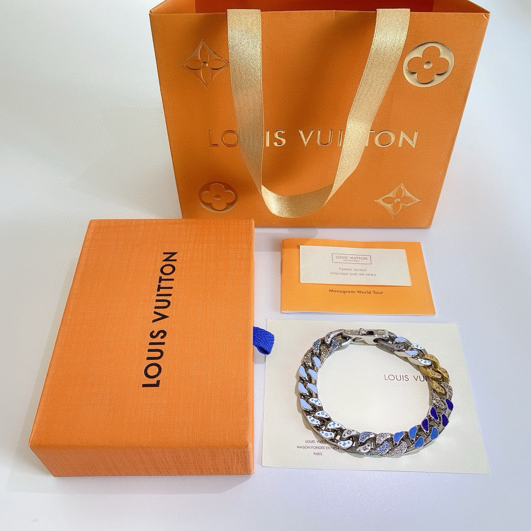 Louis Vuitton Chain Links Patches Monogram Bracelet – 2020 Autumn/Winter Collection