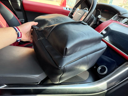 Coach Charles 35 Logo-Embossed Leather Backpack