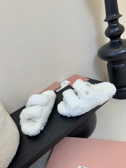 Miu Miu Sheepskin Mules