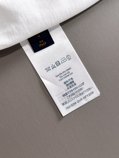 Louis Vuitton Hollow Grain Embroidery Logo T-Shirt – 2025SS