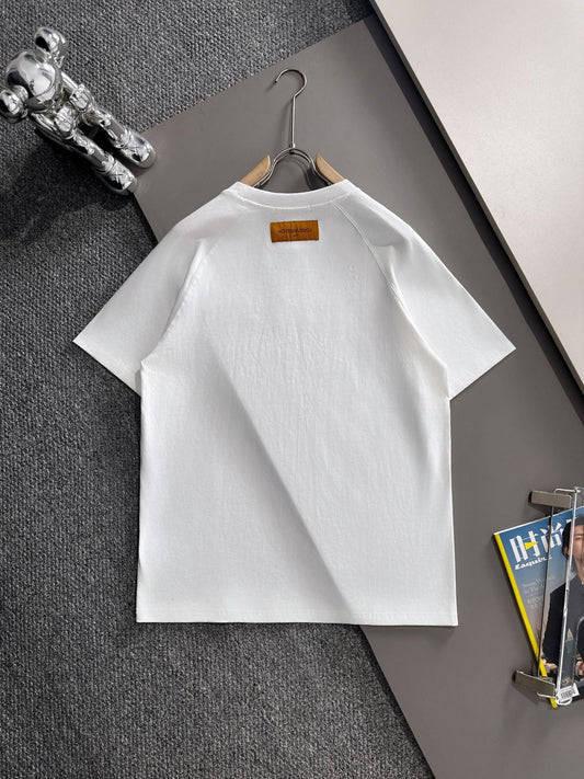 Louis Vuitton Hollow Grain Embroidery Logo T-Shirt – 2025SS