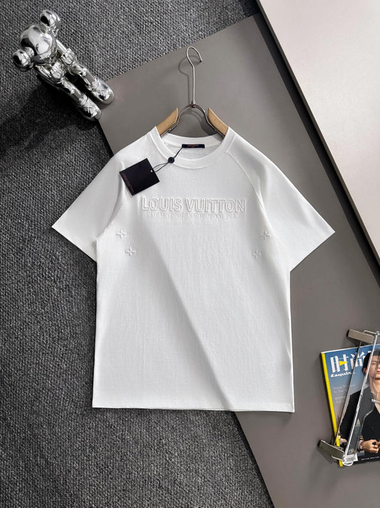 Louis Vuitton Hollow Grain Embroidery Logo T-Shirt – 2025SS