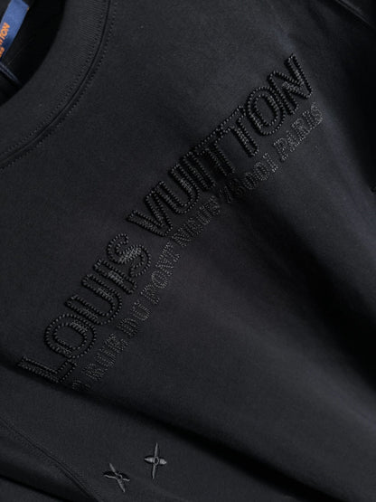 Louis Vuitton Hollow Grain Embroidery Logo T-Shirt – 2025SS