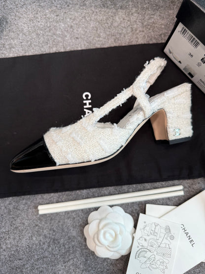 Chanel Patent Leather Slingback Pumps