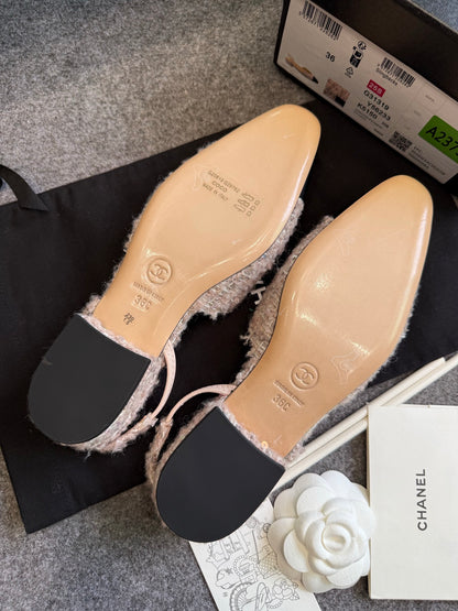 Chanel Pink Slingback Heels