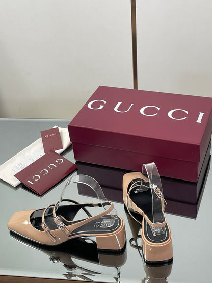 Gucci Crystal Double G Slingback Pumps – 2025 Fall Collection