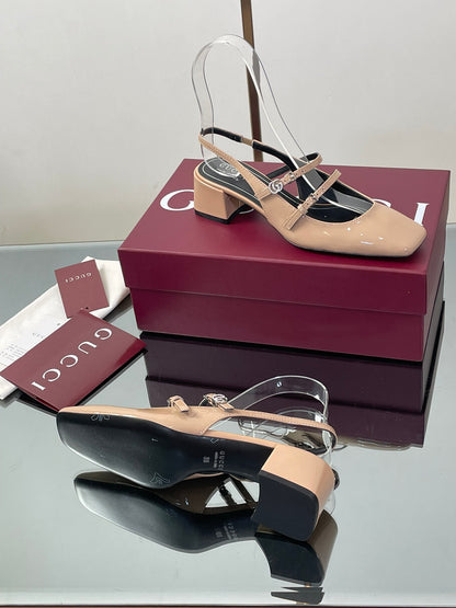 Gucci Crystal Double G Slingback Pumps – 2025 Fall Collection