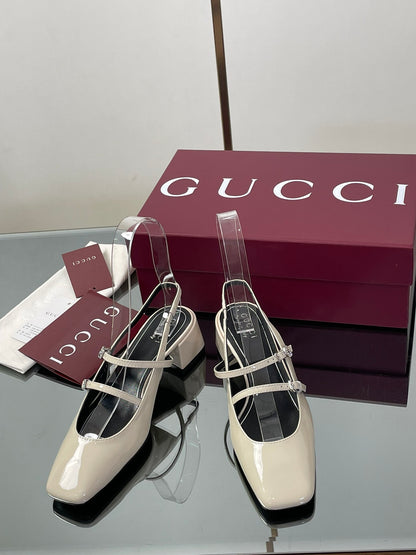 Gucci Crystal Double G Slingback Pumps – 2025 Fall Collection