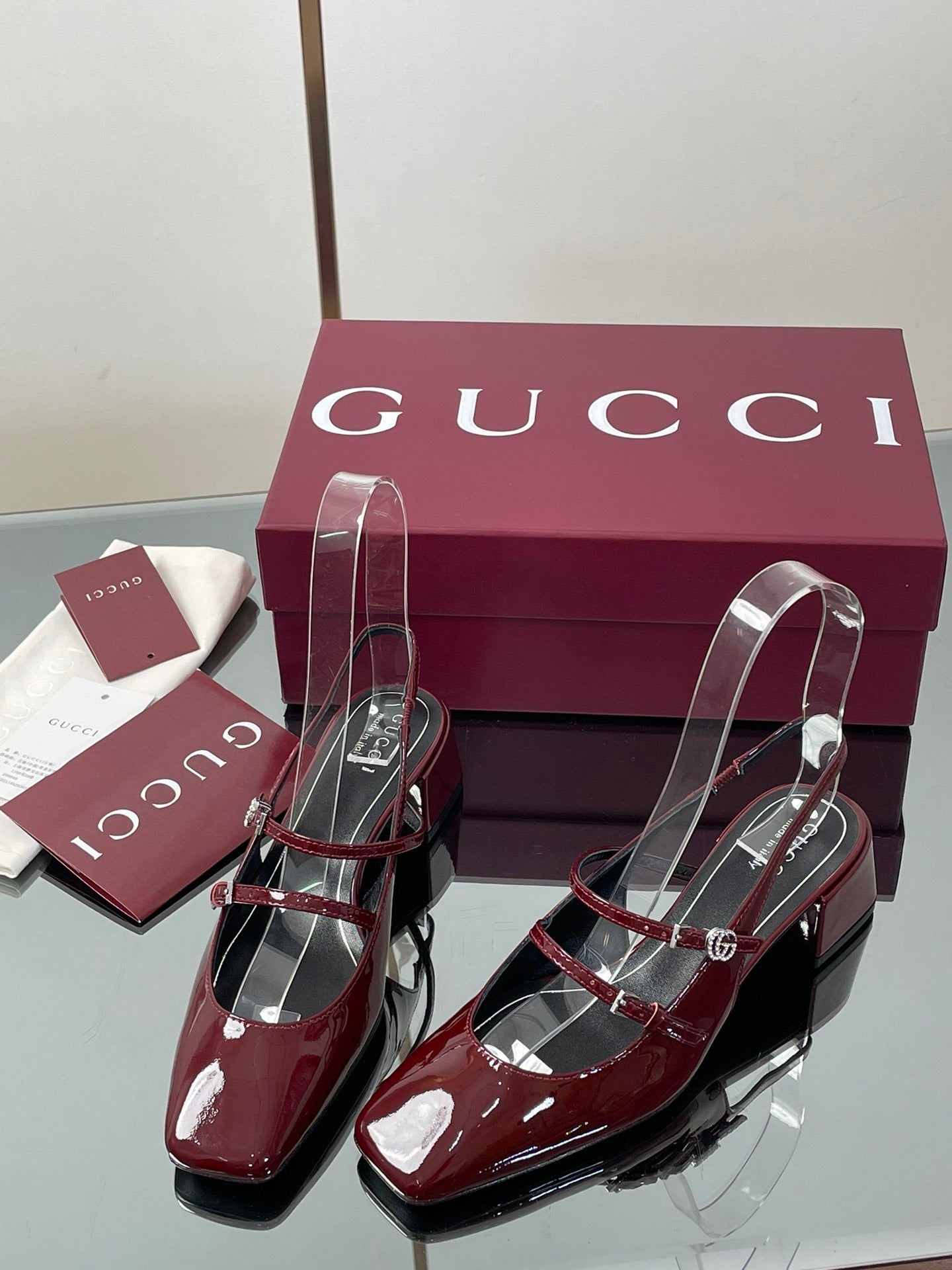 Gucci Crystal Double G Slingback Pumps – 2025 Fall Collection