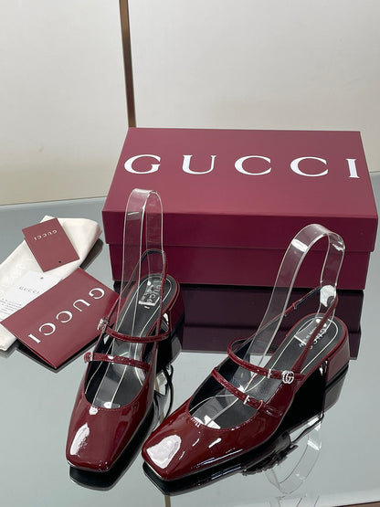 Gucci Crystal Double G Slingback Pumps – 2025 Fall Collection