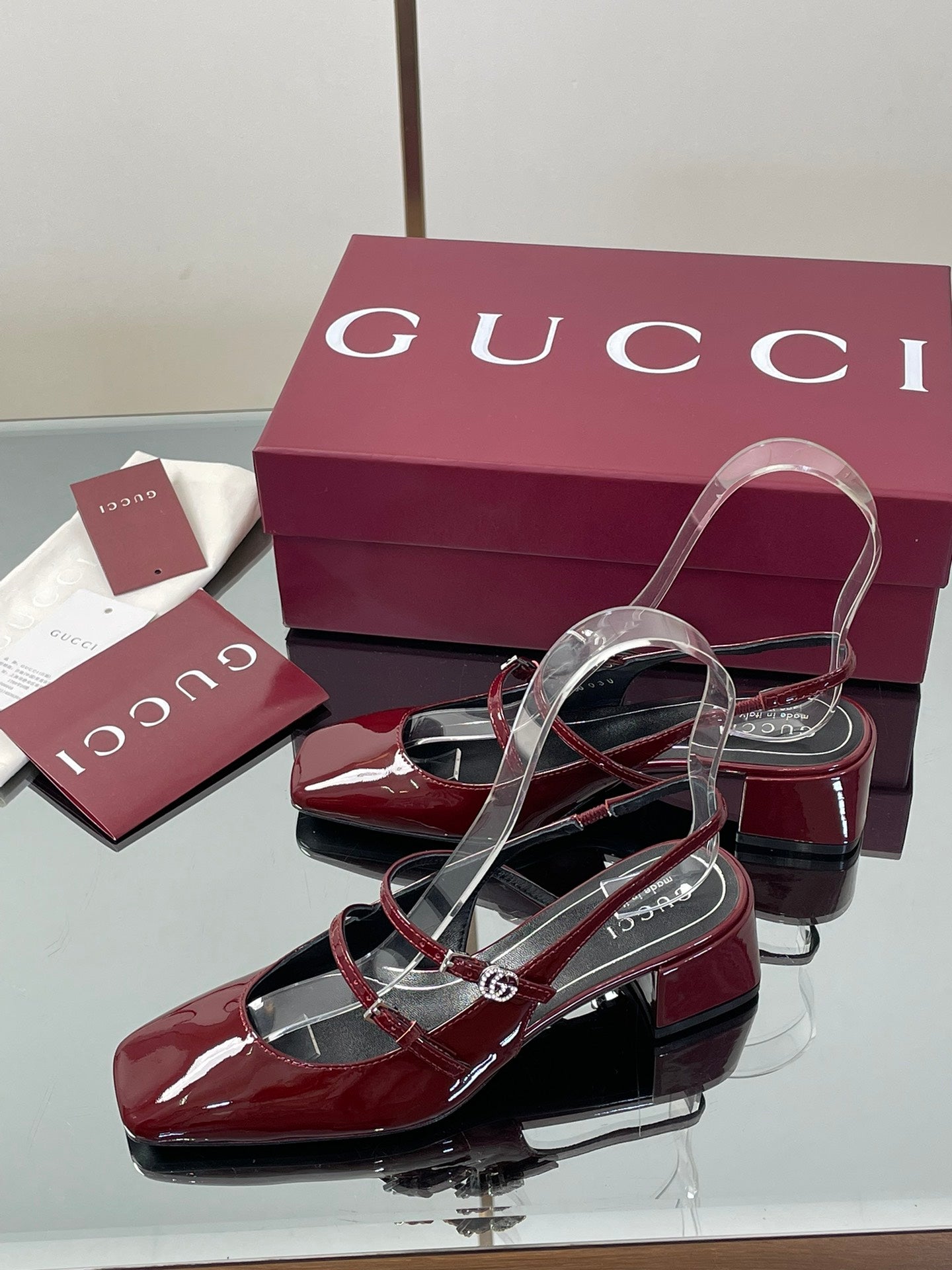 Gucci Crystal Double G Slingback Pumps – 2025 Fall Collection