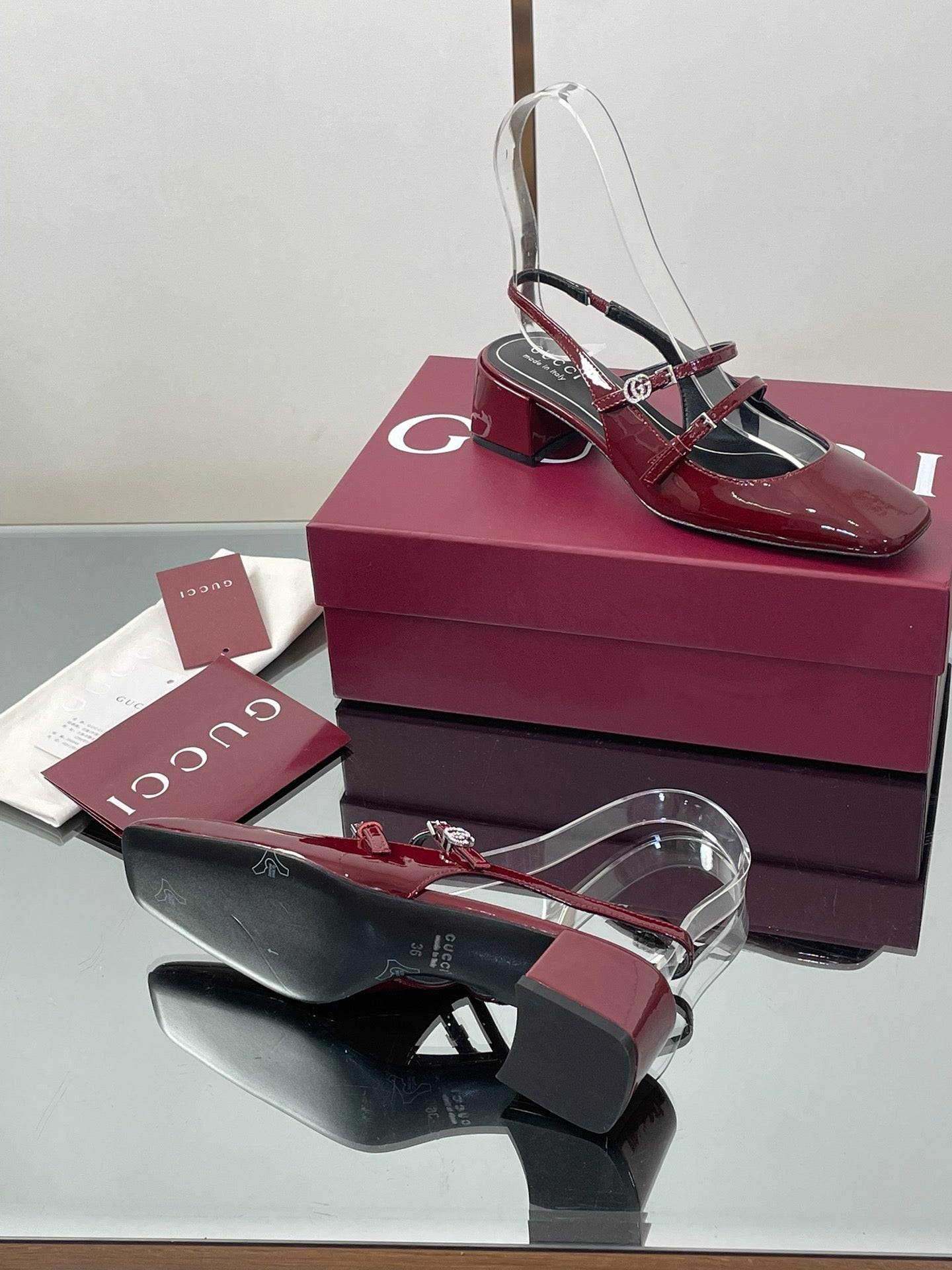 Gucci Crystal Double G Slingback Pumps – 2025 Fall Collection