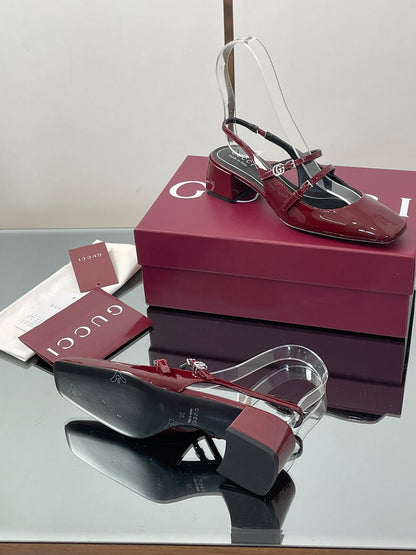 Gucci Crystal Double G Slingback Pumps – 2025 Fall Collection