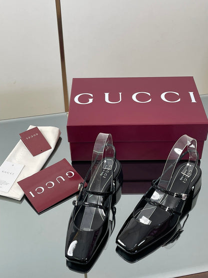 Gucci Crystal Double G Slingback Pumps – 2025 Fall Collection
