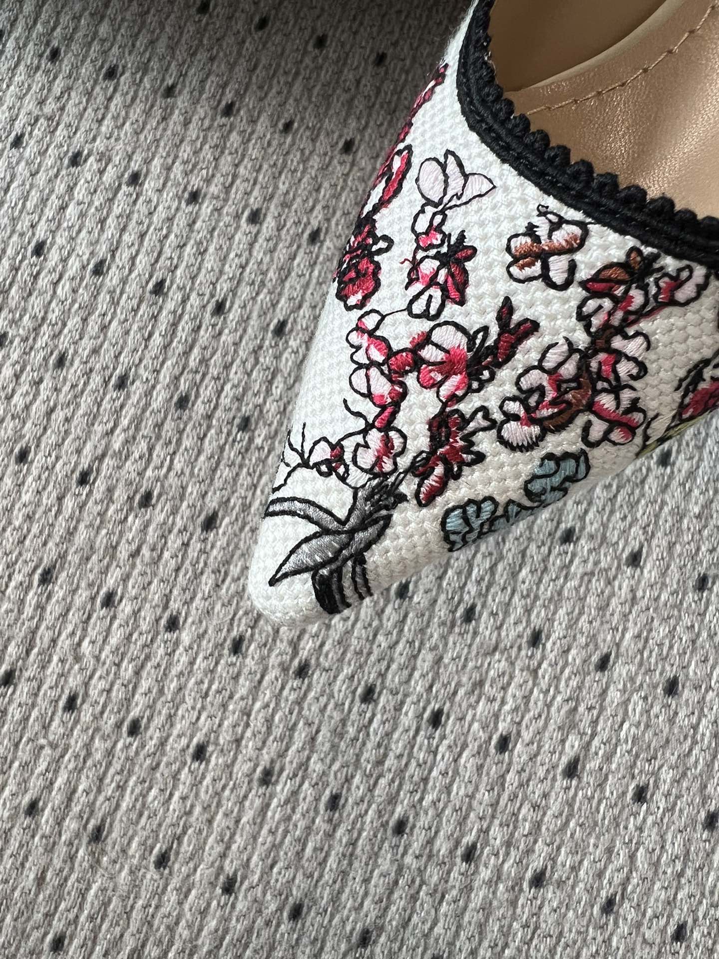 Dior Classic Multi-Color Embroidered Pumps