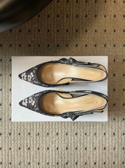 Dior Classic Multi-Color Embroidered Pumps