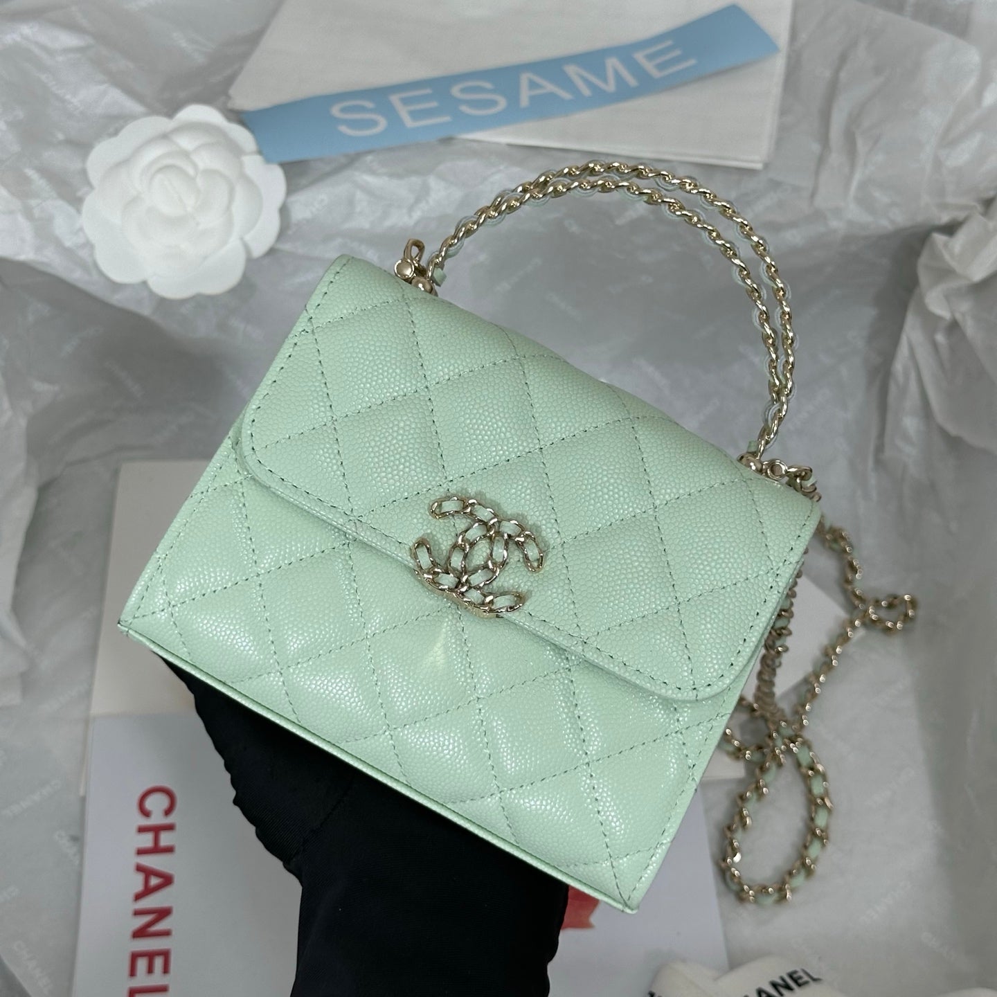 Chanel 96148 Cross Chain Handle Mini Kelly