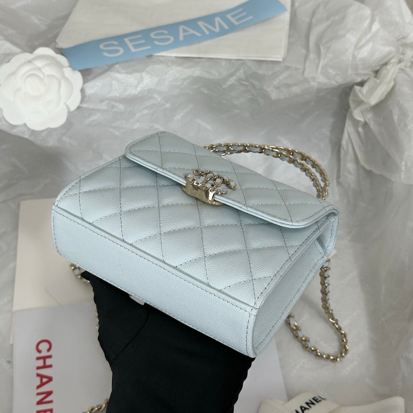 Chanel 96148 Cross Chain Handle Mini Kelly