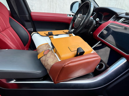 Coach Track 27 Color-Block Leather Backpack