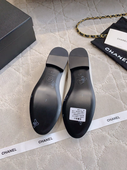 Chanel Rhinestone Buckle Loafers