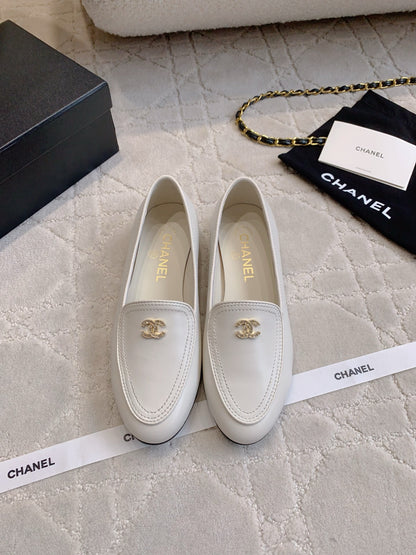 Chanel Rhinestone Buckle Loafers