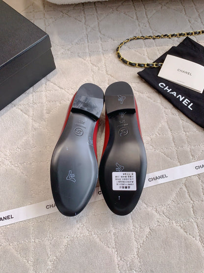 Chanel Rhinestone Buckle Loafers