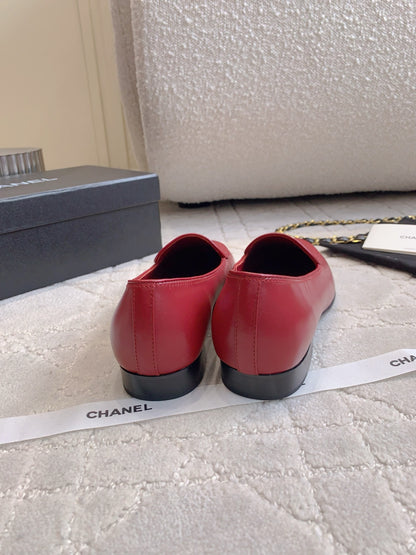 Chanel Rhinestone Buckle Loafers