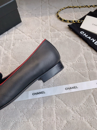 Chanel Rhinestone Buckle Loafers