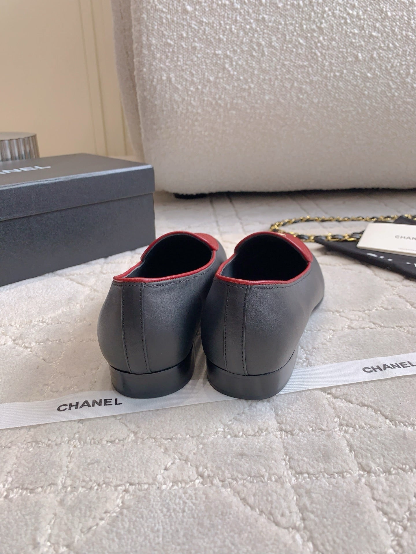 Chanel Rhinestone Buckle Loafers